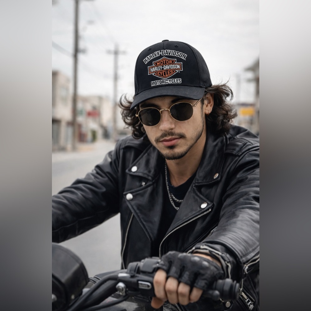 Harley Davidson Men's 6-Panel Baseball Style Logo Hat